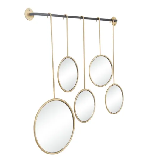 Kirkland's Home Gold Metal Ophelia Hanging Wall Mirror- Decorative Mirrors
