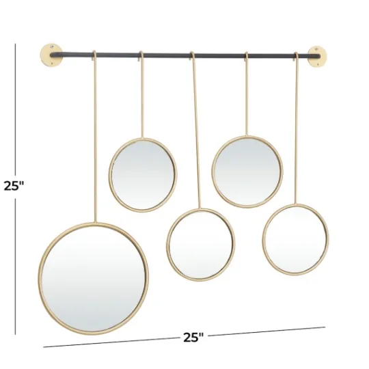 Kirkland's Home Gold Metal Ophelia Hanging Wall Mirror- Decorative Mirrors