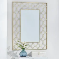 Kirkland's Home Gold Metal Quatrefoil Frame Mirror- Decorative Mirrors
