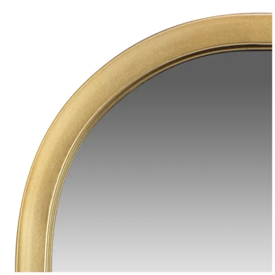 Kirkland's Home Gold Metal Rounded And Pointed Rectangular Mirror- Decorative Mirrors