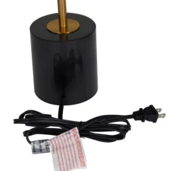 Kirkland's Home Gold Metal Smoked Glass Shade Table Lamp- Table Lamps