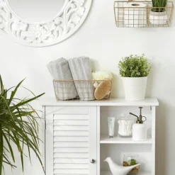Kirkland's Home Gold Metal Wire Cage Wall Baskets, Set Of 2- Wall Storage