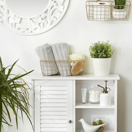 Kirkland's Home Gold Metal Wire Cage Wall Baskets, Set Of 2- Wall Storage