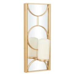 Kirkland's Home Gold Mirrored Geometric Sconce- Sconces