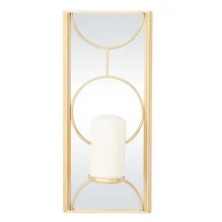 Kirkland's Home Gold Mirrored Geometric Sconce- Sconces