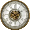 Kirkland's Home Gold Moving Gears Open Wall Clock- Clocks