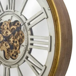 Kirkland's Home Gold Moving Gears Open Wall Clock- Clocks