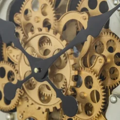 Kirkland's Home Gold Moving Gears Open Wall Clock- Clocks