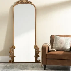 Kirkland's Home Gold Ornate Scroll Bordeaux Leaner Mirror- Decorative Mirrors