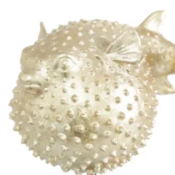Kirkland's Home Gold Puffer Fish Sculpture- Statues & Figurines