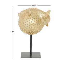 Kirkland's Home Gold Puffer Fish Sculpture- Statues & Figurines