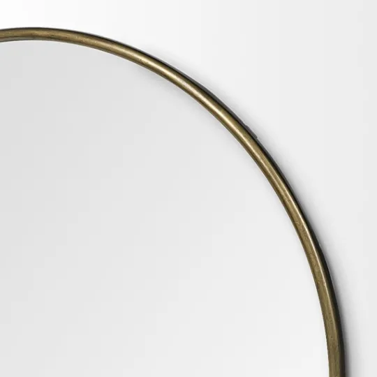 Kirkland's Home Gold Round Thin Metal Frame Wall Mirror- Decorative Mirrors