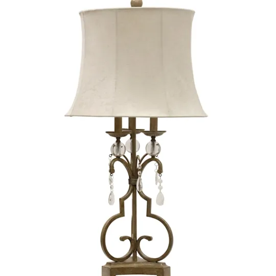 Kirkland's Home Gold Scrolled Candlestick Table Lamp- Table Lamps