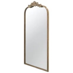 Kirkland's Home Gold Studded Scroll Arched Mirror, 42 In.- Decorative Mirrors