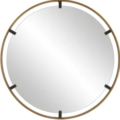 Kirkland's Home Gold Suspended Round Wall Mirror- Decorative Mirrors