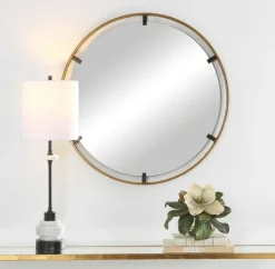 Kirkland's Home Gold Suspended Round Wall Mirror- Decorative Mirrors