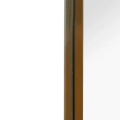 Kirkland's Home Gold Thin Iron Frame Curved Corner Mirror- Decorative Mirrors