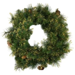 Kirkland's Home Gold Tipped Dark Green Pinecone Wreath- Wreaths