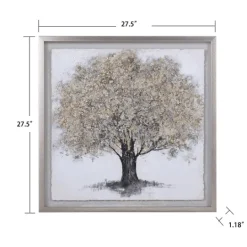 Kirkland's Home Gold Tree Rice Paper Framed Art Print- Framed Art
