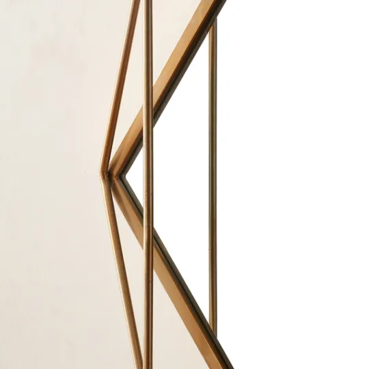 Kirkland's Home Gold Wire Metal Hexagon Frame Wall Mirror- Decorative Mirrors
