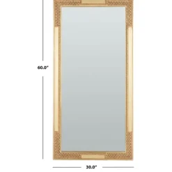 Kirkland's Home Golden Carved Textured Framed Mirror- Framed Mirrors