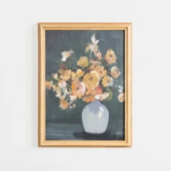 Kirkland's Home Golden Floral Framed Art Print- Framed Art