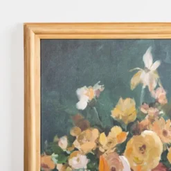 Kirkland's Home Golden Floral Framed Art Print- Framed Art