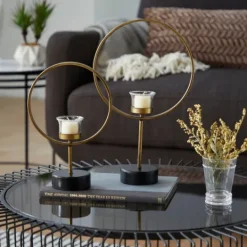 Kirkland's Home Golden Halo 2-Pc. Candle Holder Set- Candle Holders