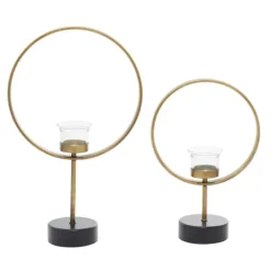 Kirkland's Home Golden Halo 2-Pc. Candle Holder Set- Candle Holders