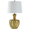 Kirkland's Home Golden Honey Glass Gourd Table Lamp- Table Lamps