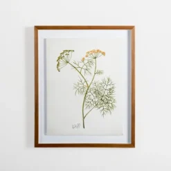Kirkland's Home Golden Leaves Herbs Dill Framed Art Print- Framed Art