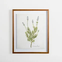 Kirkland's Home Golden Leaves Herbs Lavender Framed Art Print- Framed Art