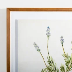 Kirkland's Home Golden Leaves Herbs Lavender Framed Art Print- Framed Art