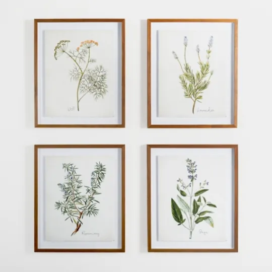 Kirkland's Home Golden Leaves Herbs Sage Framed Art Print- Framed Art