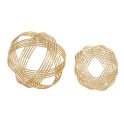 Kirkland's Home Golden Minimalist Line Orbs, Set Of 2- Bowl Filler
