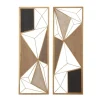 Kirkland's Home Golden Mocha Triangular Cut-Out Plaques, Set Of 2- Wall Plaques