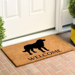 Kirkland's Home Golden Retriever Welcome Doormat- Doormats