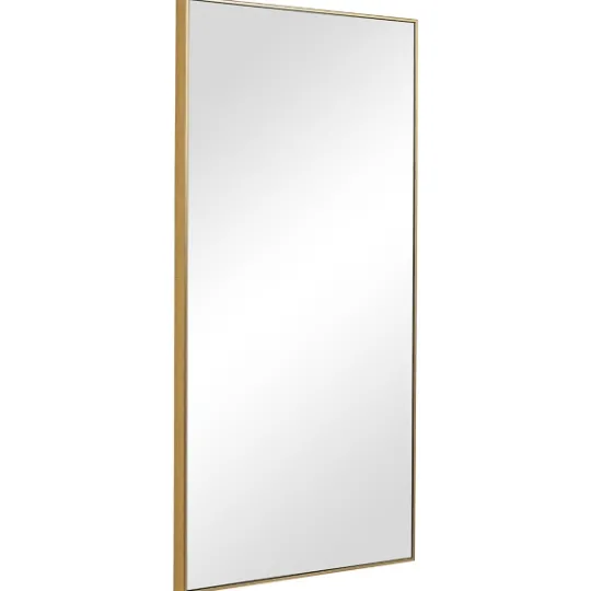 Kirkland's Home Golden Simple Rectangular Frame Wall Mirror- Framed Mirrors