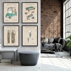 Kirkland's Home Golf Tee Patent Framed Art Print- Framed Art