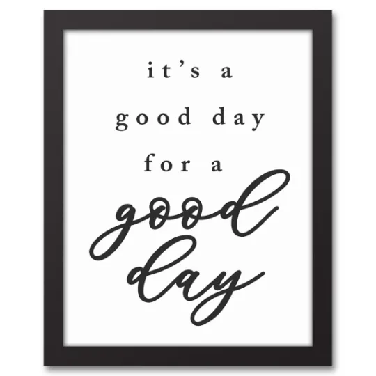 Kirkland's Home Good Day For A Good Day Framed Canvas Wall Plaque- Wall Quotes & Signs