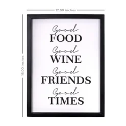 Kirkland's Home Good Food, Good Times Framed Wall Plaque- Wall Quotes & Signs
