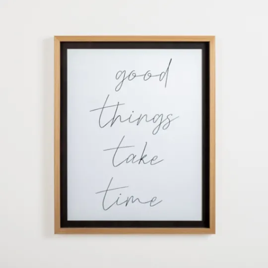 Kirkland's Home Good Things Take Time Framed Wall Plaque- Wall Quotes & Signs