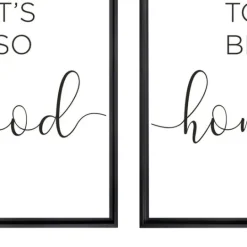 Kirkland's Home Good To Be Home Black Framed Art Prints, Set Of 2- Wall Quotes & Signs
