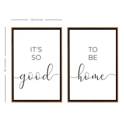 Kirkland's Home Good To Be Home Brown Framed Art Prints, Set Of 2- Wall Quotes & Signs