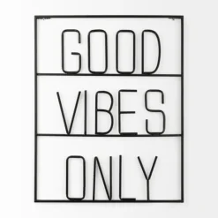Kirkland's Home Good Vibes Only Metal Wall Plaque- Wall Quotes & Signs