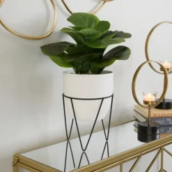 Kirkland's Home Gourd Plant In Hairpin Leg Planter- Trees & Topiaries