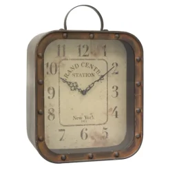 Kirkland's Home Grand Central Station Rustic Tabletop Clock- Decorative Accents