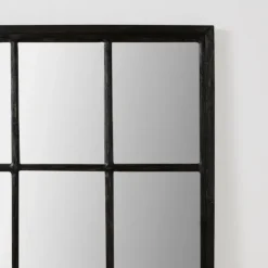 Kirkland's Home Grande Black Window Pane Leaner Mirror- Full Length & Floor Mirrors