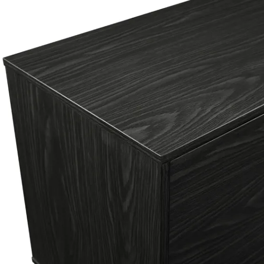 Kirkland's Home Graphite 2-Door Glass Shelf Media Cabinet- Tv Stands & Media Consoles