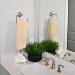 Kirkland's Home Grass Arrangement In Black Ceramic Bowl- Arrangements & Greenery